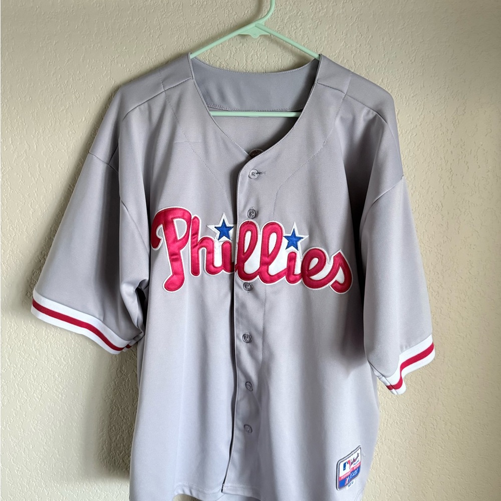 Majestic Gray Phillies Jersey